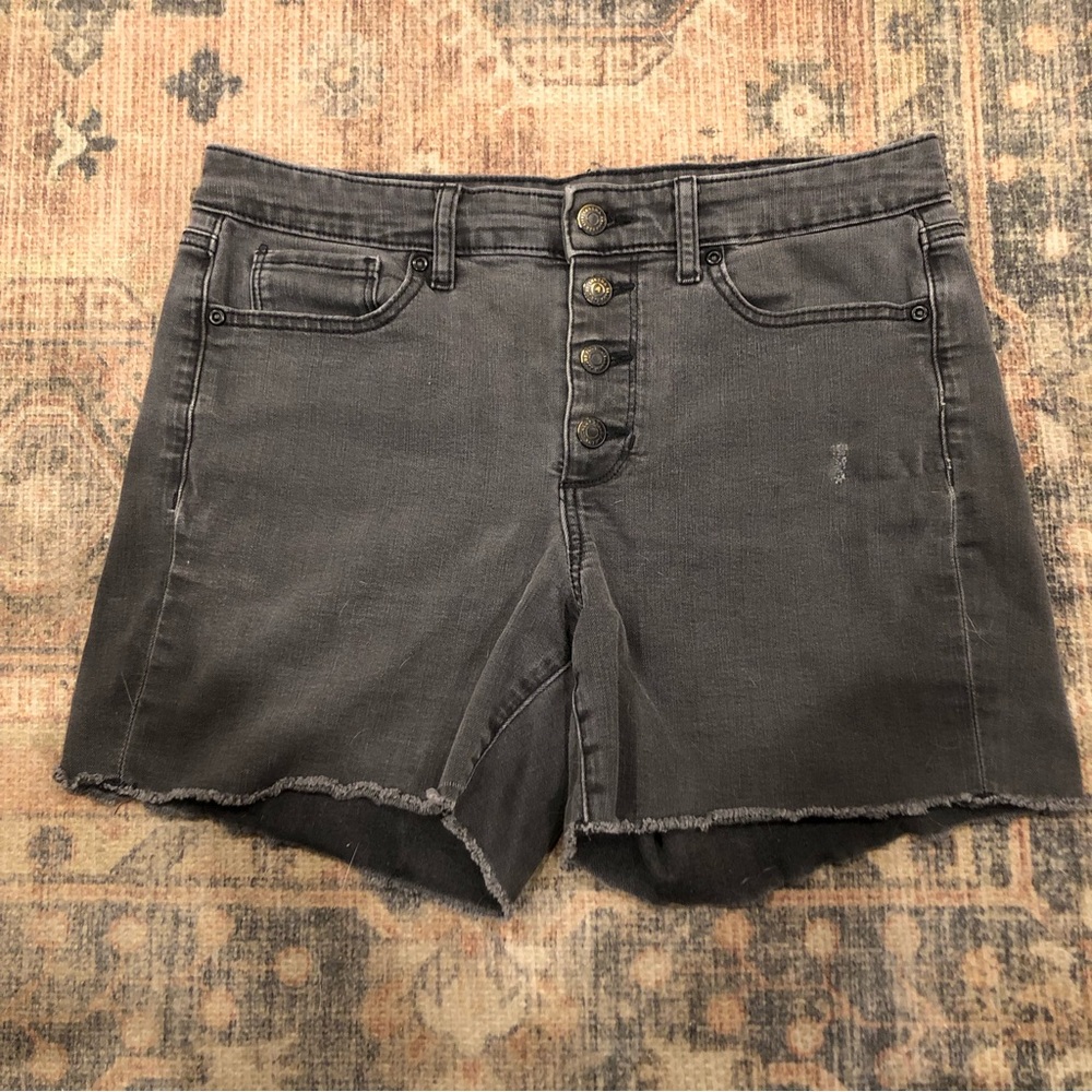 Sonoma Button Fly Black Denim Shorts
